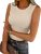 ANRABESS Womens High Neck Tank Tops Stretchy Sleeveless Racerback Sexy Slim Fit