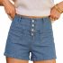 Cicy Bell Womens Summer Oversized Button Down Shirts Half Sleeve V Neck Business