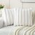 FUTEI Cream White Decorative Throw Pillow Covers 18×18 Inch Set of 2