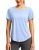 Workout Tops for Women UPF 50+ Dry Fit Athletic Gym Shirts(Snow Blue, XS)