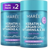 MAREE Hair Serum for Frizzy Dry Hair 2 PACK – Styling Capsules with Keratin