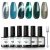 modelones Gel Nail Polish Set, 6 Colors 2026 Spring Summer Blue Green Cat Eye 9D