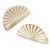 Yagman 2 Pack 3 Inch (76mm) Brushed Gold Cabinet Pulls Cup Flat Drawer Handles K