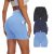 Showitty 3 Pack High Waisted Biker Shorts for Women with Pockets