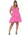 Vidifid Women Denim Cami Dress Tie Shoulder Ruffle Hem Short Dresses Babydoll Wa