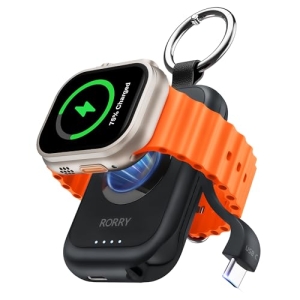 RORRY CharmGo for Apple Watch Charger, 2500mAh Portable Charger for iWatch