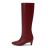 Modatope Red Boots for Women Knee High Kitten Heel Womens Fall Boots, 6.5