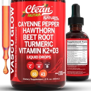 Clean Nutra Cayenne Pepper Drops Supplement Liquid + Hawthorn Berry