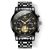 OLEVS Black Watches for Men Casual Fashion Big Face Man Watch Luxury Analog Quar