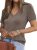 Arach&Cloz Womens Sweater 2026 Summer Spring Fashion Clothes V Neck Short Sleeve