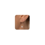 Fezgoat Pearl Earrings for Women-Dainty 14k Real Gold Plated Pearl Sterling Silv