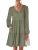 ANRABESS Womens Long Sleeve Dress 2026 Spring Casual V Neck Tiered Flowy Short D