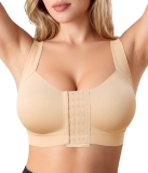 BRABIC Front Closure Post Surgery Compression Bras for Women Mastectomy Bra with