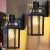 Motion Sensor Porch Light, Dusk to Dawn Outdoor Wall Light, Black, 2 Pack