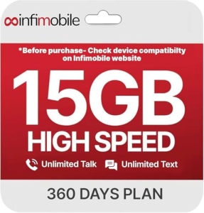 Infimobile Prepaid Unlimited Plan: 12 Months 15GB High-Speed Data Per Month Unli