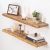 Floating Shelves for Wall, 36″x9.3″ Rustic Solid Live-Edge Elm Wood Wall Shelves