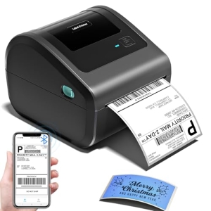 Omezizy Bluetooth Shipping Label Printer with Built-in Label Bin