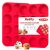 Redfly 2 Pack Silicone Muffin Pans for Baking & Cupcake Pan