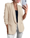 KIRUNDO Womens Blazer 2026 Spring Fall Bussiness Casual Long Sleeve Open Front W
