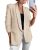 KIRUNDO Womens Blazer 2026 Spring Fall Bussiness Casual Long Sleeve Open Front W