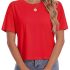 Luvamia Women’s Fashion Long Sleeve Button Down Cropped Denim Jean Jacket
