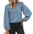 Business Casual Tops for Women Leopard Print Blouses Long Sleeve Shirts