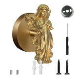 MEAKEO Angel Wall Hook, Solid Brass Heavy Duty Vintage Hook. Used for Hanging Cl
