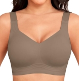 Xcutting Women’s Plus Size Bras Wirefree Bras for Women Full Coverage No Underwi