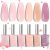 Beetles Jelly Nail Polish Set, 6 Colors Pink Nude Purple Velvet Glow Quick Dry N