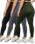 HLTPRO 3 Pack Plus Size Leggings for Women (S