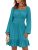 ANRABESS Womens Dress Long Lantern Sleeve Square Neck Elastic Waist Ruffle Flowy