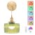 Shenmoyl Battery Operated Wall Sconce with Green Striped Shade Pattern Glass Adj