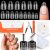 modelones X Nail Gel Kit,15Sizes Pre-shaped Gel Nail Tips Short Almond Shape