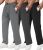 lomsoe 3 Pack Men’s Athletic Pants with Zip Pockets