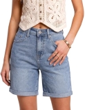 luvamia High Waisted Denim Shorts Jean Shorts for Women Trendy- Blue Jorts