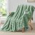 BEDELITE Fleece Green Throw Blanket for Couch