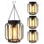 Solar Hanging Lanterns Outdoor Waterproof: 4 Pack Metal Solar-Powered Lights wit