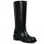 UBWDU Black Knee High Boots for Women Wide Calf Chunky Heel Campus Boots Square