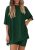 PRETTYGARDEN Women 2 Piece Lounge Set Airport Travel Outfit, Dark Green,L