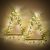 Triple Artificial White Flower Garland with LED-Strip Wall Hanging Shelves Set o
