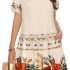 Dokotoo Womens 2026 Casual Dresses V Neck Short Sleeve Empire Waist A-Line Maxi