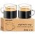 Espresso Cups Set of 2 – 4 Oz Espresso Shot Glass with Handle Double Spout Cups