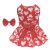 CuteBone Dog Mesh Dress Valentine’s Day Puppy Sundress Pet Outfit Summer Fashion