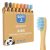 GENKENT 8 Counts Kids Bamboo Toothbrushes BPA Free Soft Bristles Travel Tooth Br