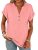 ANRABESS Womens Short Sleeve Henley Tops V Neck Dressy Casual Blouses Summer Tre