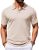 COOFANDY Mens Short Sleeve Polo Shirts Knitted Polo Shirts Retro Contrast Collar