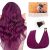 DOORES Violet Hair Extensions, 25g/25s 20 Inch I Tip Human Hair Extensions Long