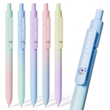 Four Candies Gel Pens, 5 Pcs 0.7mm Quick Dry Black Ink Pen Fine Point Smooth Wri