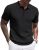 COOFANDY Mens Knit Polo Shirt Textured Polo Shirts Short Sleeve Banded Bottom Po