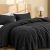 PHF Soft Waffle Comforter Set Twin Size- Comfy Breathable Waffle Weave Comforter